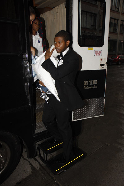 usher with his son